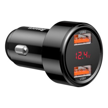 Baseus Magic BS-C20A CCMLC20A-01 45W Fast Car Charger with Two USB Quick Charge 3.0 Sockets