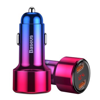 Baseus Magic BS-C20A CCMLC20A-09 45W Fast Car Charger with Two USB Quick Charge 3.0 Sockets