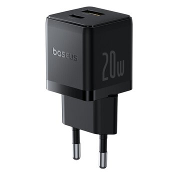 Baseus Palm P10111608113-00 20W Fast AC Charger with USB + USB-C PD 3.0 Socket