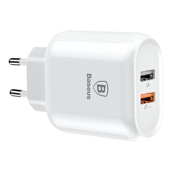 Baseus Bojure BS-EUQC01 CCALL-AG02 QC3.0 23W Quick Charge 3.0 szybka ładowarka sieciowa z 2 gniazdami USB