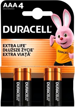 bateria alkaliczna Duracell Basic MN2400 LR03 AAA (blister) - 4 sztuki