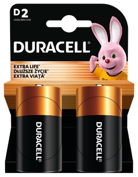 bateria alkaliczna Duracell LR20 D (blister) - 2 sztuki
