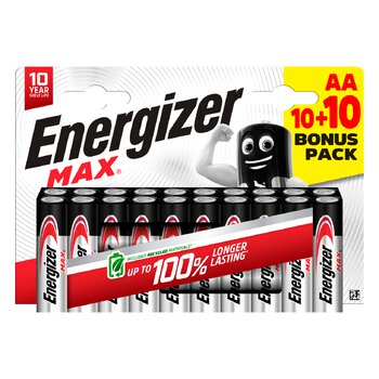 Energizer MAX LR6/AA alkaline battery (blister) - 20 pcs Energizer MAX LR6/AA alkaline battery (blister) - 20 pcs