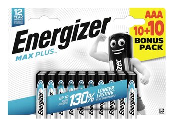 Energizer MAX Plus LR03/AAA alkaline battery (blister) - 20 pieces