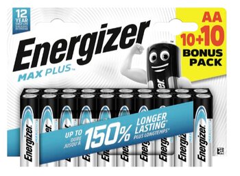 Baterie AA LR6 alkaliczne Energizer pakowane po 20 sztuk w blistrze