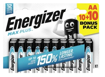 Energizer MAX Plus LR6/AA alkaline battery (blister) - 20 pcs