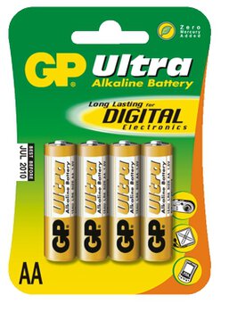 GP Ultra LR6 AA Alkaline Battery (blister) - 4 pieces
