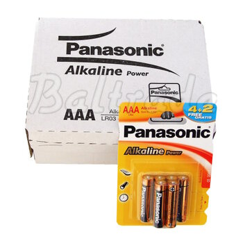Panasonic Alkaline Power LR03/AAA alkaline battery (blister) - 72 pieces