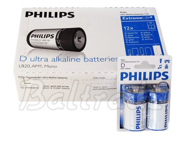 Philips ExtremeLife LR20/D alkaline battery - 24 pieces