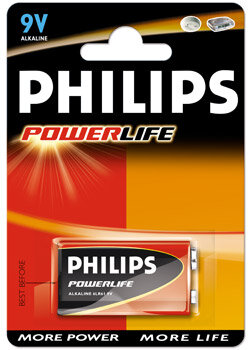 Philips PowerLife 6LR61/9V alkaline battery - 12 pieces