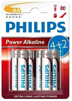 Philips PowerLife LR6/AA alkaline battery - 72 pieces