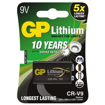 Lithium battery GP 9V CR-V9/L522/LA522/6f22