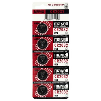 5 x Maxell CR2032 3V Lithium Battery