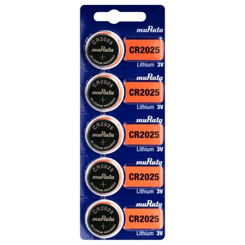 5 x mini Murata CR2025 lithium battery