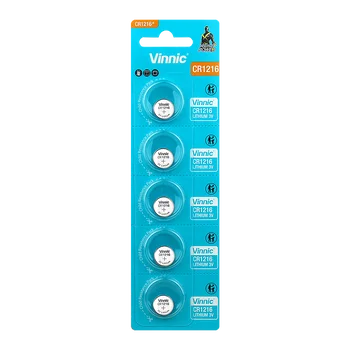 Vinnic CR1216 lithium battery - 5 pieces