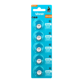 Vinnic CR1220 lithium battery - 5 pieces