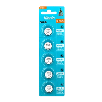Vinnic CR1620 lithium battery - 5 pieces