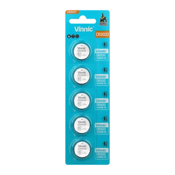 Vinnic CR2032 lithium battery - 5 pieces