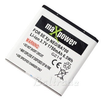 Bateria maXpower BA700 do Sony Ericsson Xperia NEO V MT15i Li-ion 1750mAh