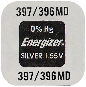 silver battery mini Energizer 397 / 396 / SR726SW / SR726W / SR59