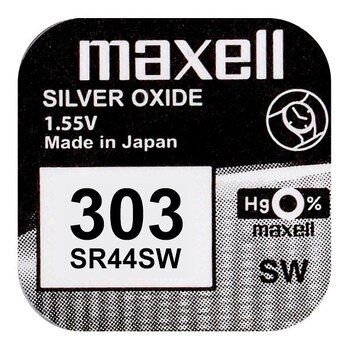 Maxell 303 / SR44SW / SR44 Silver Battery