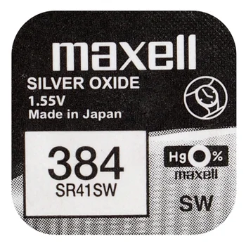 Mini Silver Battery Maxell 384/392/SR 41 SW/SR 736 SW/G3