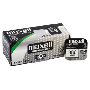 bateria srebrowa mini Maxell 386 / SR43W / SR43