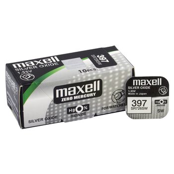 Mini Silver Battery Maxell 396/397/SR 726 SW/G2