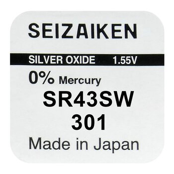 silver battery mini Seizaiken / SEIKO 301 / SR43SW / SR43