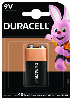 Duracell Duralock Alkaline Battery 6LR61 9V (blister)