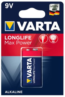 Varta Max Power 6LR61/9V 4722 Alkaline Battery (Max Tech)