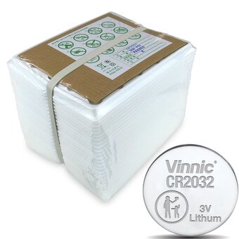 Vinnic CR2032 lithium battery - 500 pieces (tray)