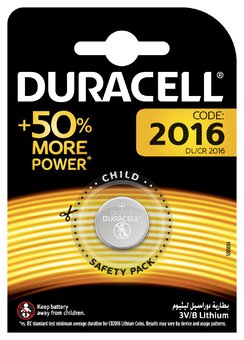Duracell Mini Lithium battery CR2016 DL2016 ECR2016