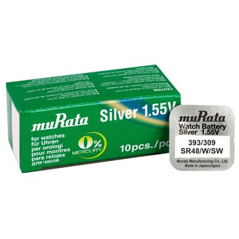 silver mini murata battery 393 / 309 / SR48W / SR48SW / SR754SW / SR48