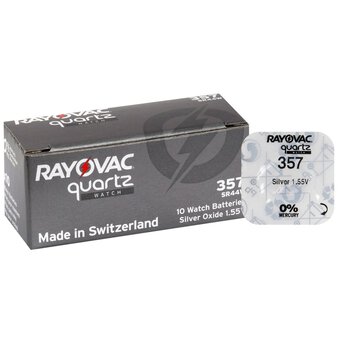 Mini Silver Battery Rayovac 357/SR 44 W/303/G13