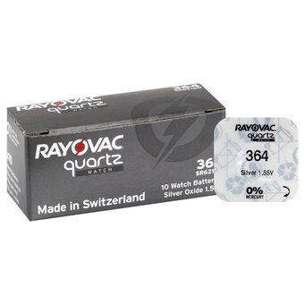 Mini Silver Battery Rayovac 364/SR 621 SW/G1