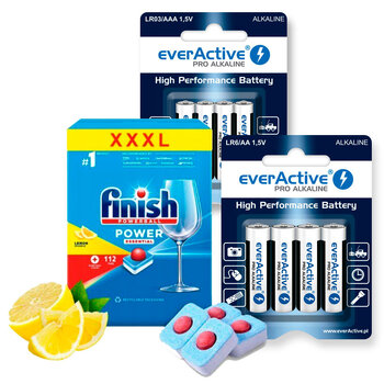 everActive Pro Alkaline Batteries 240pcs LR6/AA, 240pcs LR03/AAA+ Capsules Finish Power Essential 112pcs