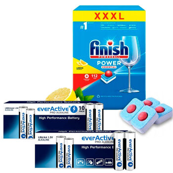 everActive Pro Alkaline Batteries 400pcs LR6/AA, 400pcs LR03/AAA+ Capsules Finish Power Essential 112pcs