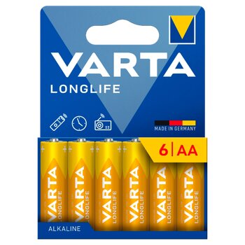 Varta Longlife LR6/AA 4106 batteries (cardboard box) - 6 pieces Varta Longlife LR6/AA 4106 batteries (cardboard box) - 6 pieces