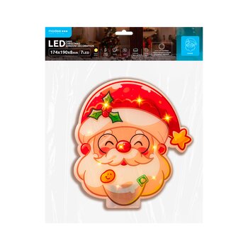 Weihnachtsmann-Dekoration BAT modee 17x19cm WARM 7LED ML-C4005 Weihnachtsmann-Dekoration BAT modee 17x19cm WARM 7LED ML-C4005