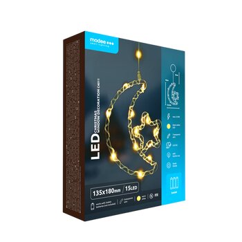 Dekoracja księżyc BAT modee 18x14cm WARM 15LED ML-C4011