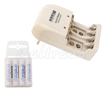 ET-243BIS + 4 x R03/AAA Sanyo Eneloop 800