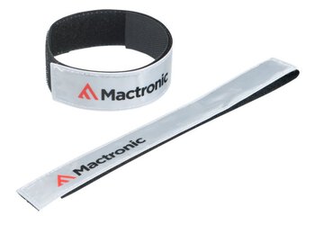 gadżet odblaskowy,  opaska z rzepem biała MacTronic MRB0012