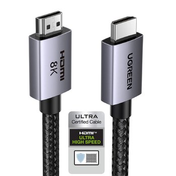 HDMI - HDMI 2.1 Cable, 8K 60Hz, 3D, HDR, 48Gbps Ugreen HD171 25910 2m HDMI - HDMI 2.1 Cable, 8K 60Hz, 3D, HDR, 48Gbps Ugreen HD171 25910 2m