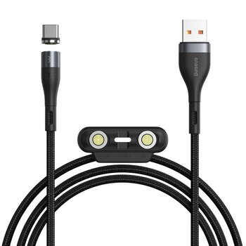 Cable 3in1 USB - USB-C, Lightning, micro USB magnetic 100cm Baseus Zinc CA1T3-BG1 Quick Charge to 5A