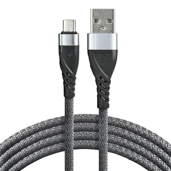 EverActive CBB-2MG 200cm braided USB to micro USB cable with support for fast charging up to 2.4A gray
