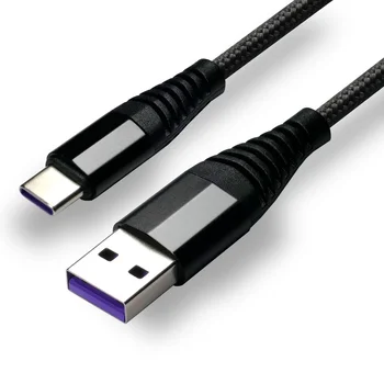 EverActive CBB-1CHB Braided Cable USB - USB-C / Type-C 100cm with support for fast charging up to 5A black