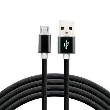 SILICONE USB cable - micro USB everActive CBS-1.5MB 150cm with support for fast charging up to 2.4A black