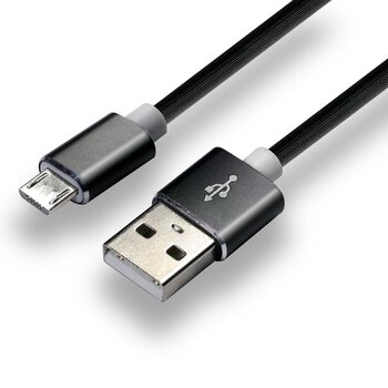 USB Silicone Cable-Micro USB everActive CBS-1MB 100cm with support for fast charging up to 2, 4A Black