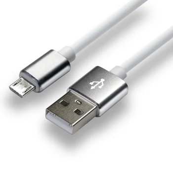 Cable silicone cable USB - micro USB everActive CBS-1MW 100cm with support for fast charging up to 2.4A white